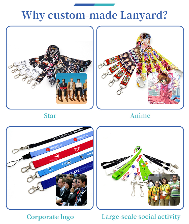 Sublimation Printing Cartoon Character Lanyards 20*900mm