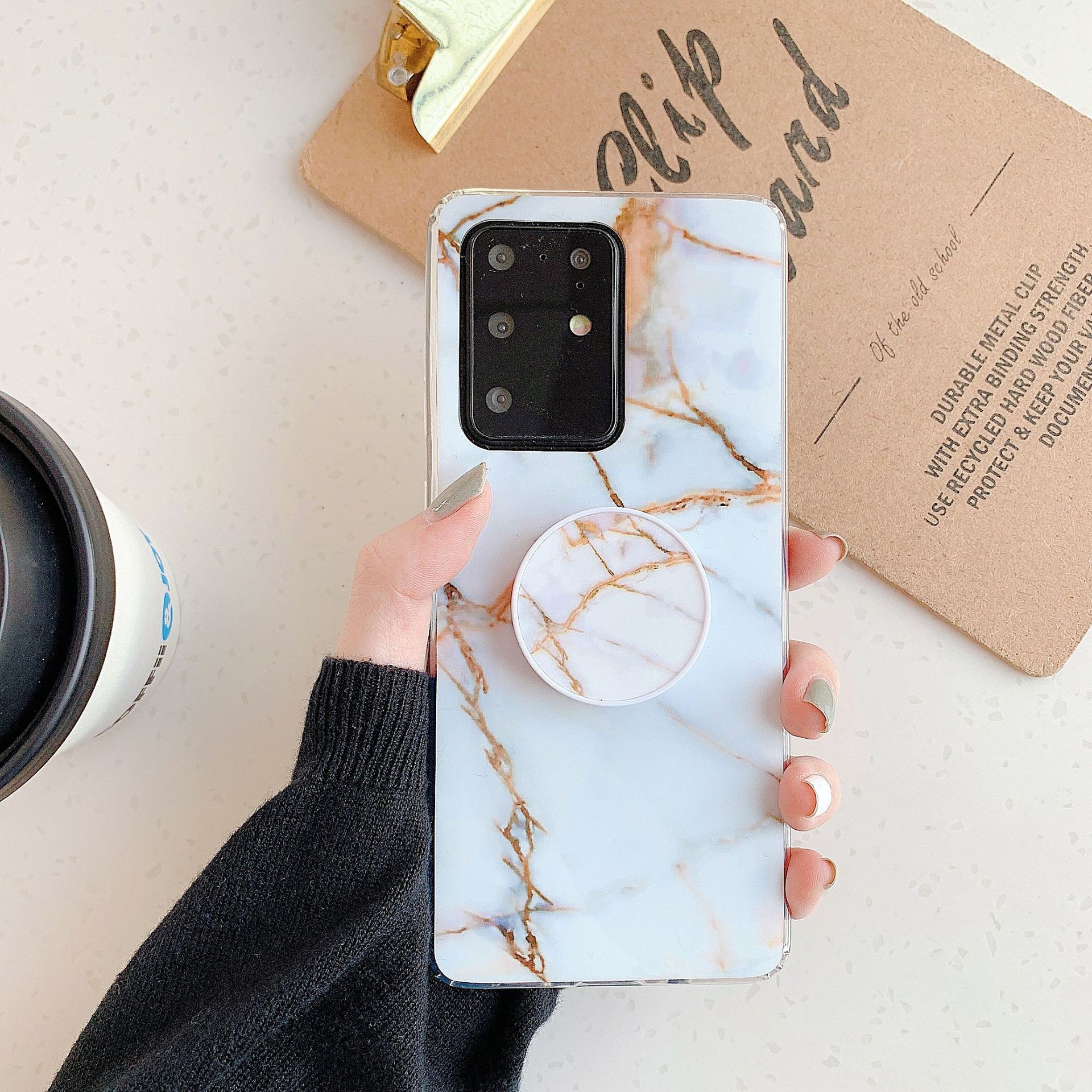 Foldable Phone Cover Stand Bracket Phone Case for Samsung Galaxy S21