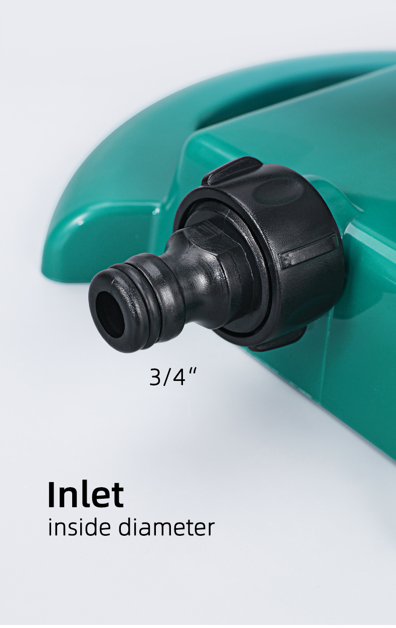 Automatic Watering Grass Lawn 3 Arms Nozzles Garden Sprinkler with Female Connection