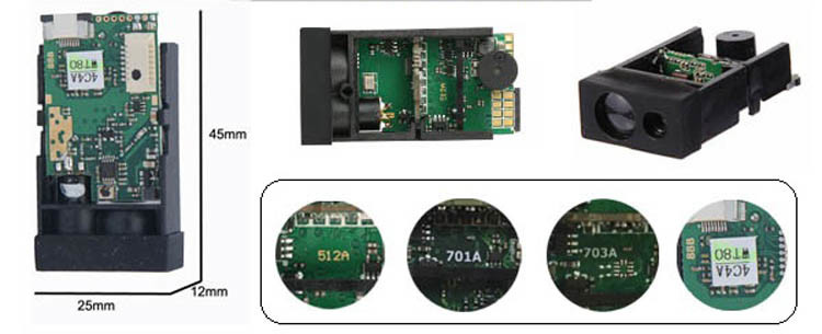 40m High Resolution Distance Sensor , Phone Android Optical Distance Measurement Sensor