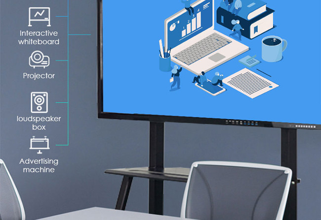 TFT 75 Inch Meeting Room Interactive Display 8ms Response Time