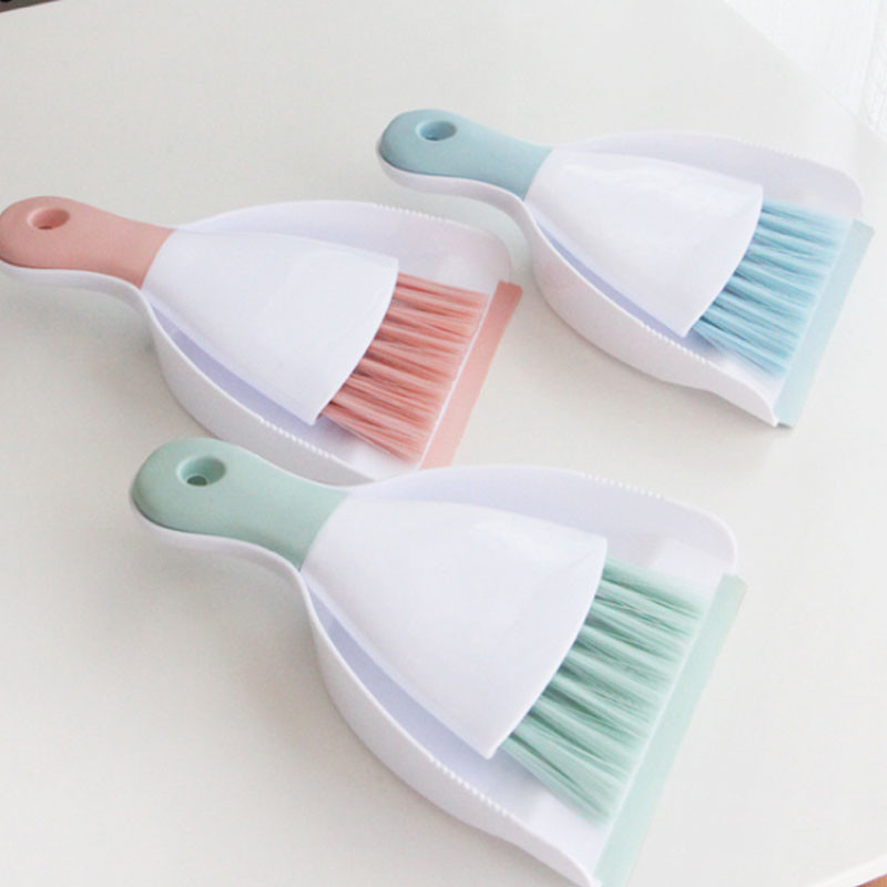Childrens Plastic Mini Brush And Dustpan Set For Floor Sofa Desk Keyboard And Car