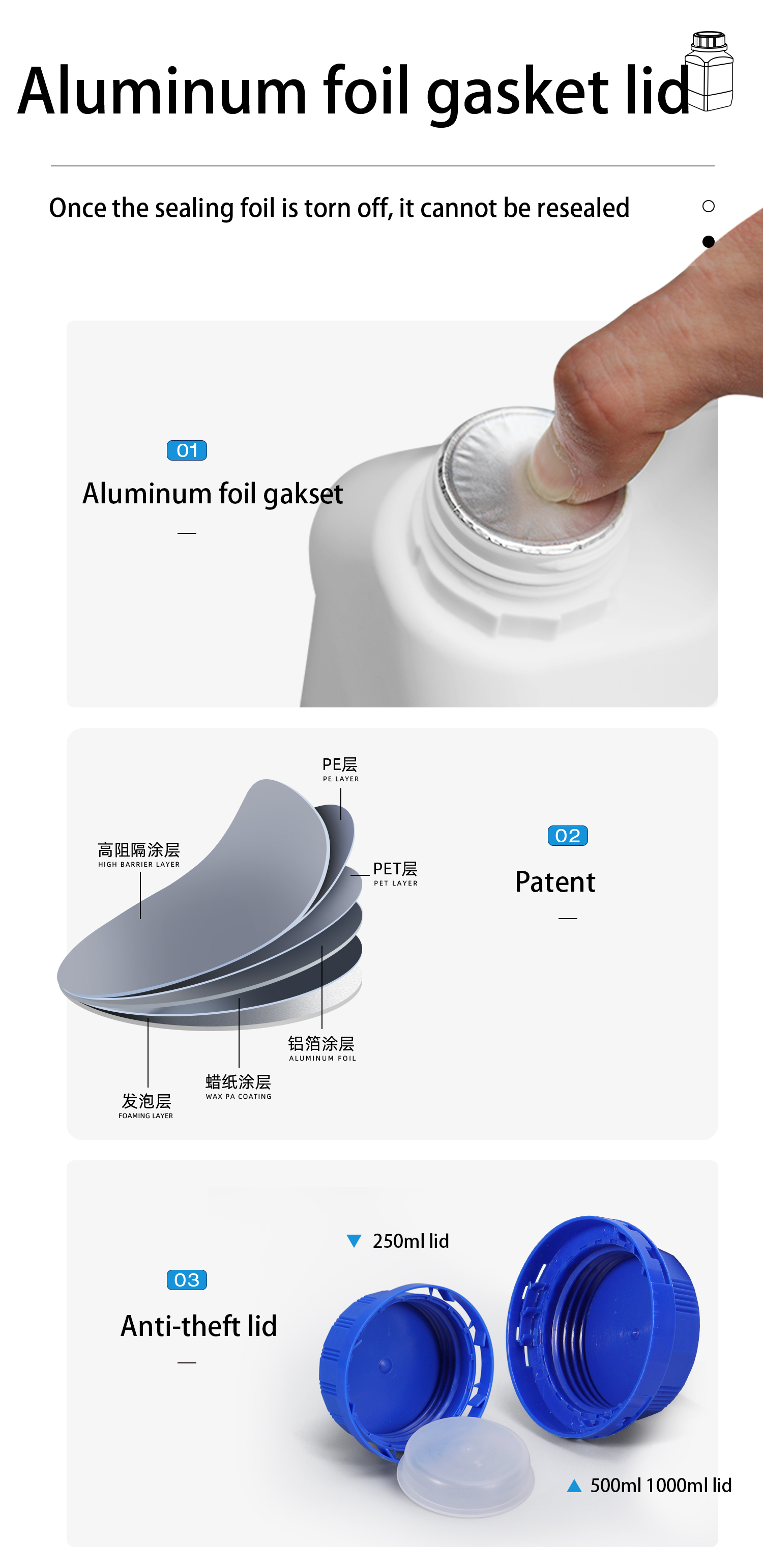 Screw Cap Sealing Type lab Plastic Hdpe Bottle 500ml 250ml 1000ml OEM