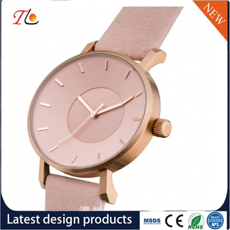 wholesale customization Pu watch alloy case quartz watch fashion watch Gradient blue watch elegant style Monochrome