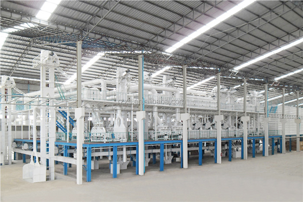 Complete Rice Mill Production Line with MCHJ1000 gt 1000d Big Rice Hopper Milling