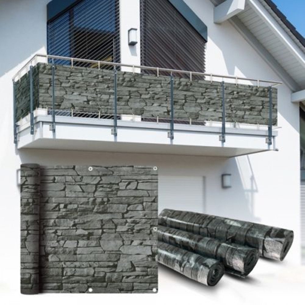 0.4mm Garden Balcony Fence 300-1500gsm Sunshade Canvas To Protect Privacy