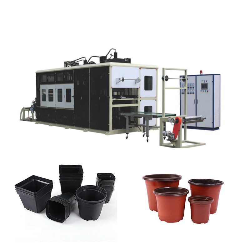 4 Station Disposable Plastic Flower Pot Thermoforming Equipment