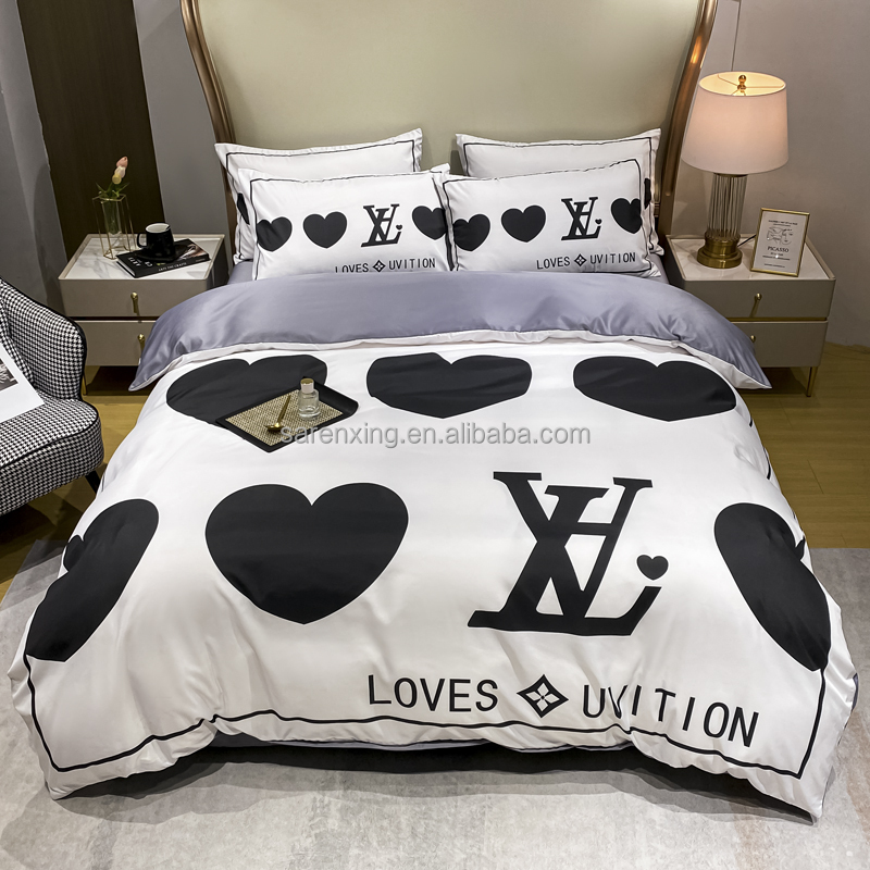100% Polyester Pillowcase Duvet Cover Sets Luxury Bedding Set for Adult Home Bed Cover
