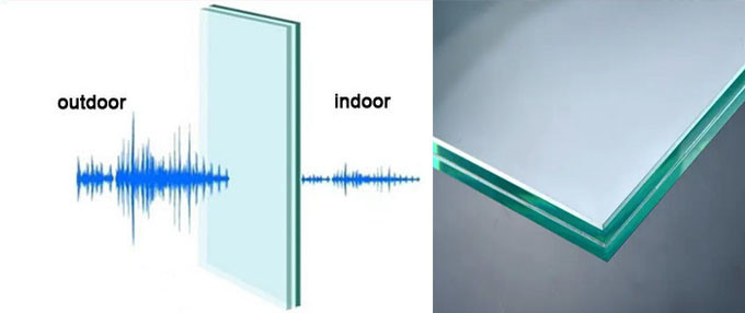 Flat / Curved Colored Laminated Glass Anti UV Tempered Glass 6.38mm 8.38mm 8.76mm 11.52mm