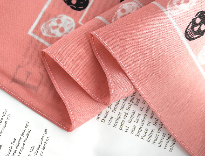 Skull Cap Leisure Polyester Silk Bandana Outdoor Cycling Sports Headscarf Square 53x53cm