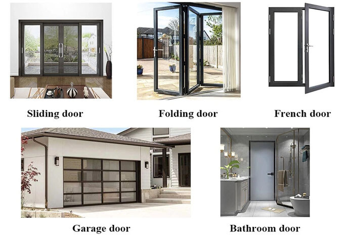 Wooden UPVC Casement Doors 60 Series UPVC Profile Glass Doors