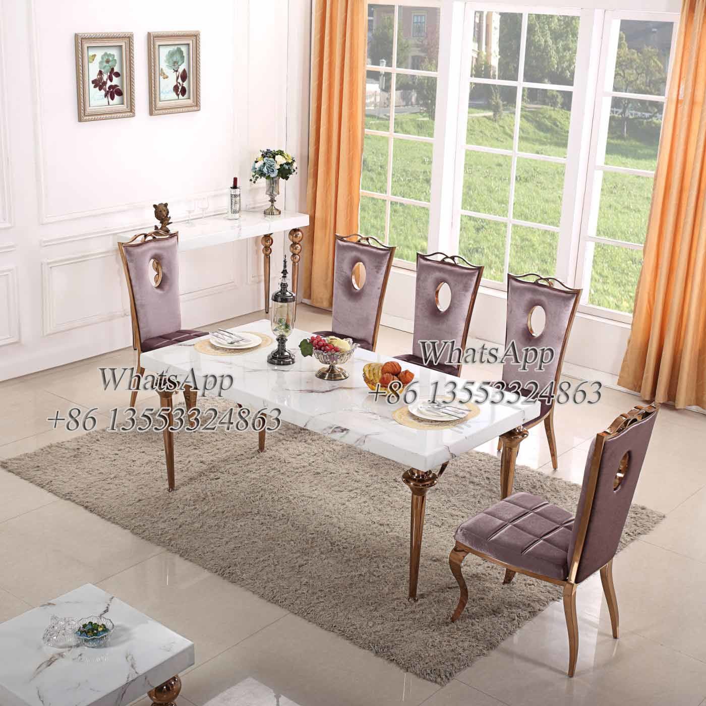 Stainless Steel Dining Table and Chairs For Sale With Best Price (YS-1)