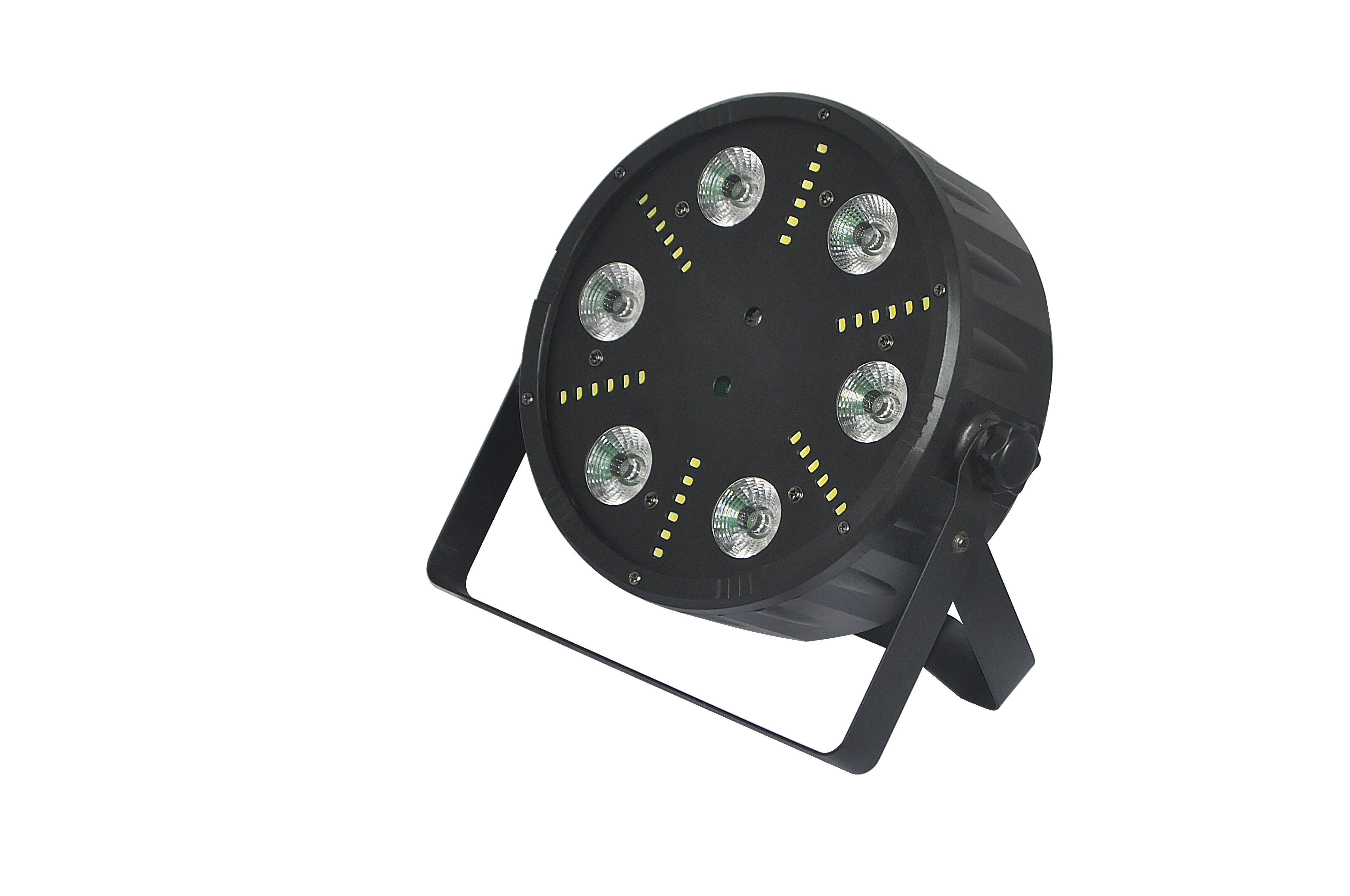 6PCS 12W + Strobe + RG Laser LED Par Stage Light