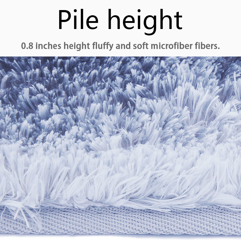BSCI Machine Washable Luxury Plush Bath Rugs Strong Adhesion