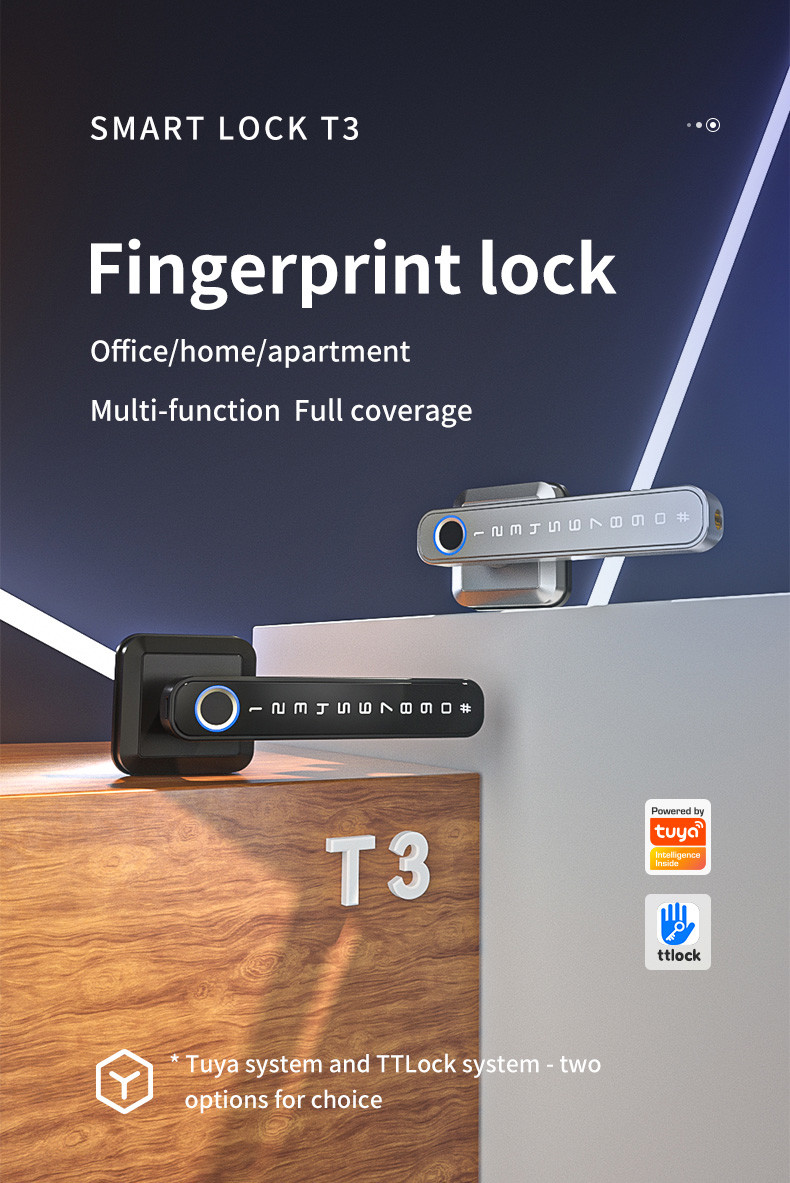 Wifi Password Electronic Smart Door Lock Keyless Tuya Smart Lock