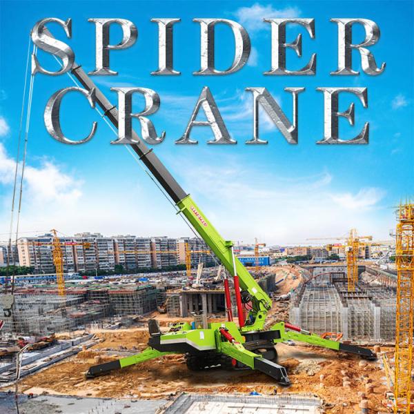 ZHONGMEI Blue Diesel CraneElectric start Spider Crane 12v 45AH 1.2t Tracked Spider Crane