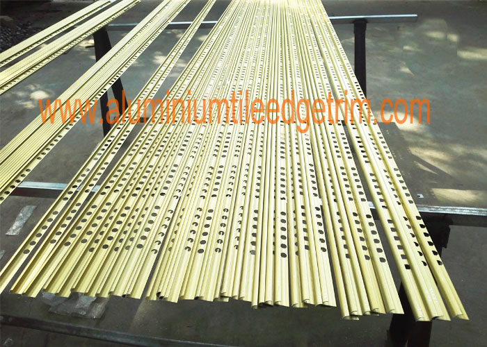 premium aluminium tile trim profile matt gold