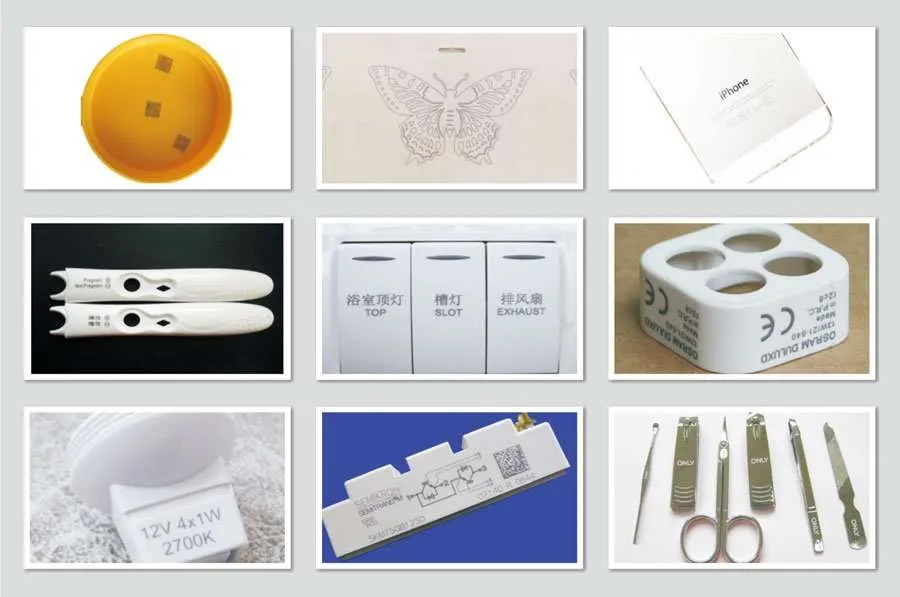 UV laser markers of marking samples