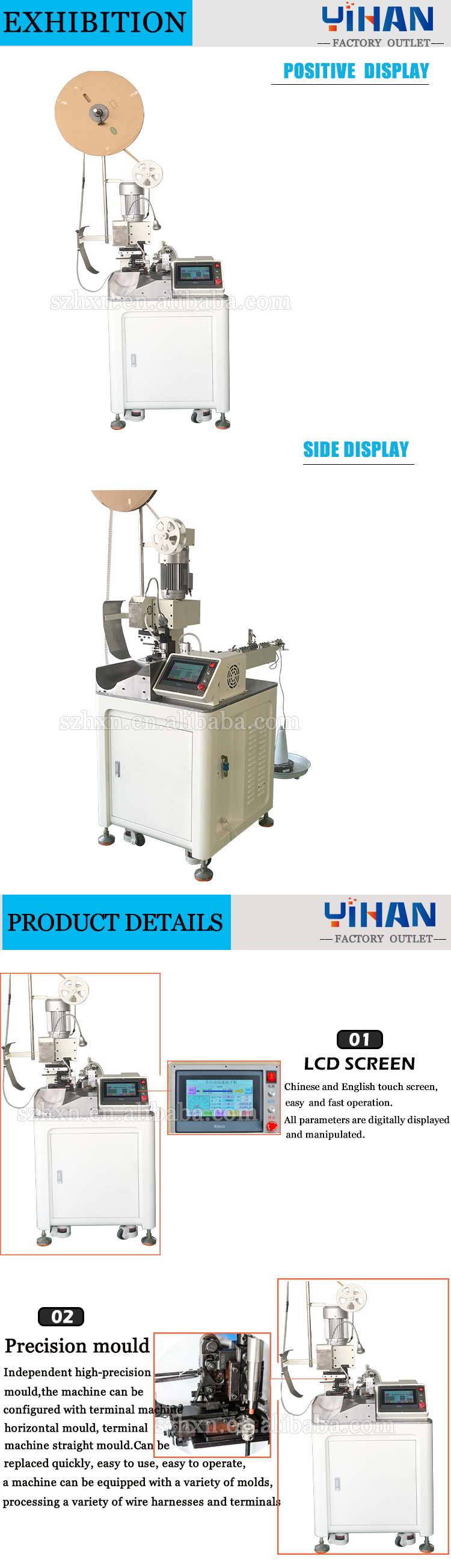 Multi-functional Tangential Pressing and Peeling Automatic Single-head Terminal Crimping Machine