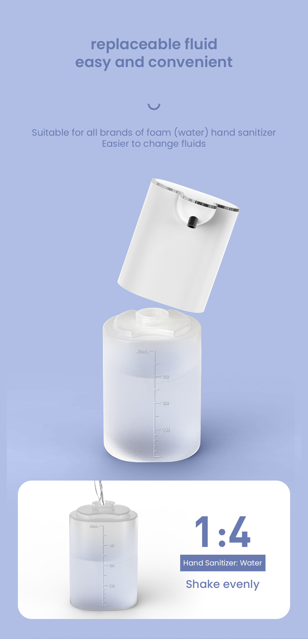 Wall Mounted Smart Soap Dispenser With Infrared Sensor 400ml Capacity Refillable Design