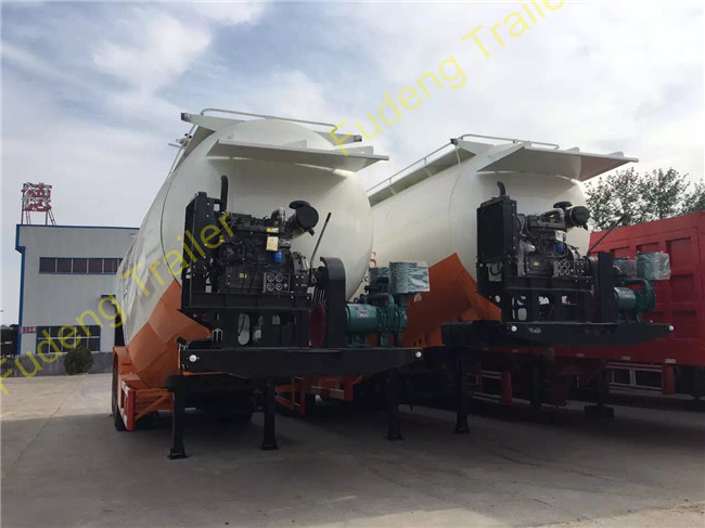 Tri axle bulk cement tanker trailer lime powder coal ash powder trailer sale