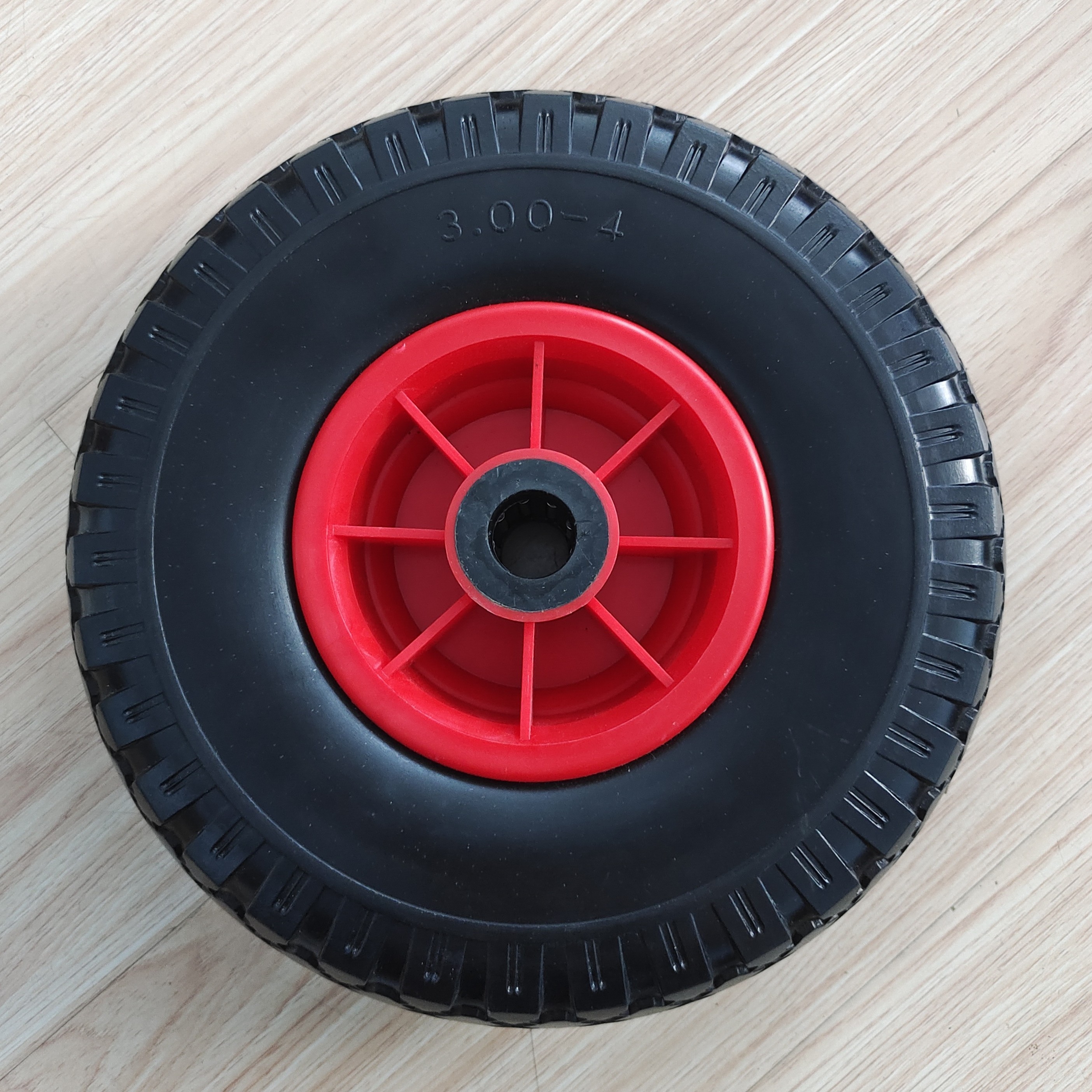 300-4 Red Rim Rubber Wheel 10 Inch Tire Garden Cart Wheelbarrow Pneumatic Wheels