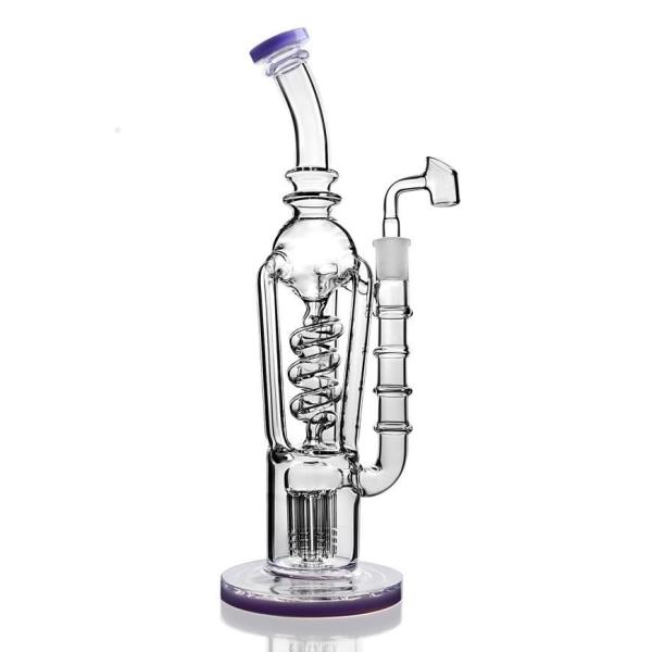 Freezable Glass Water Bongs Recycler Dab Rigs Big Glass Bongs Water Pipes 12.5