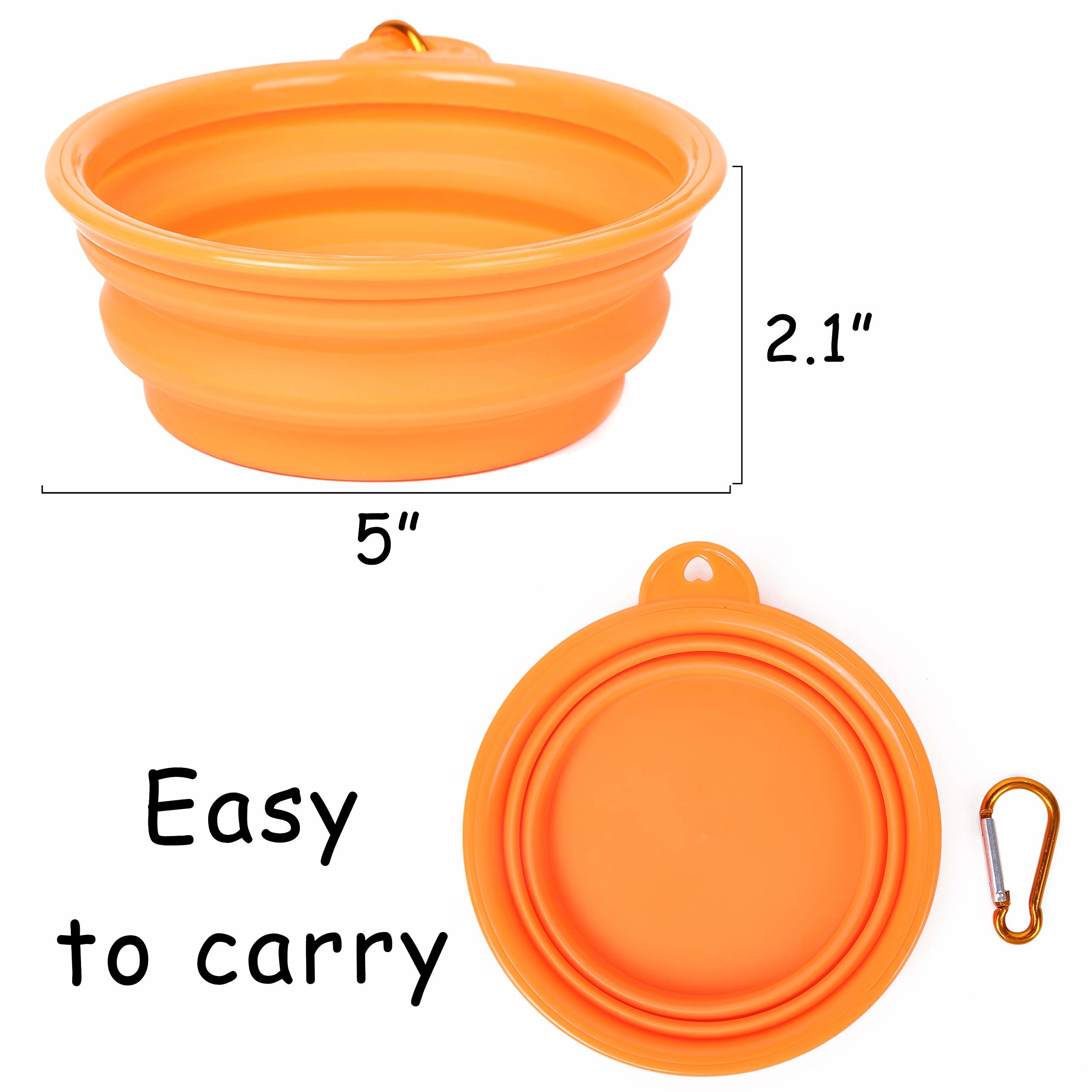 Silicone Collapsible Dog Bowls BPA Free Portable Foldable Travel Bowl For Pet Cat Food Water Feeding Dish For Camping