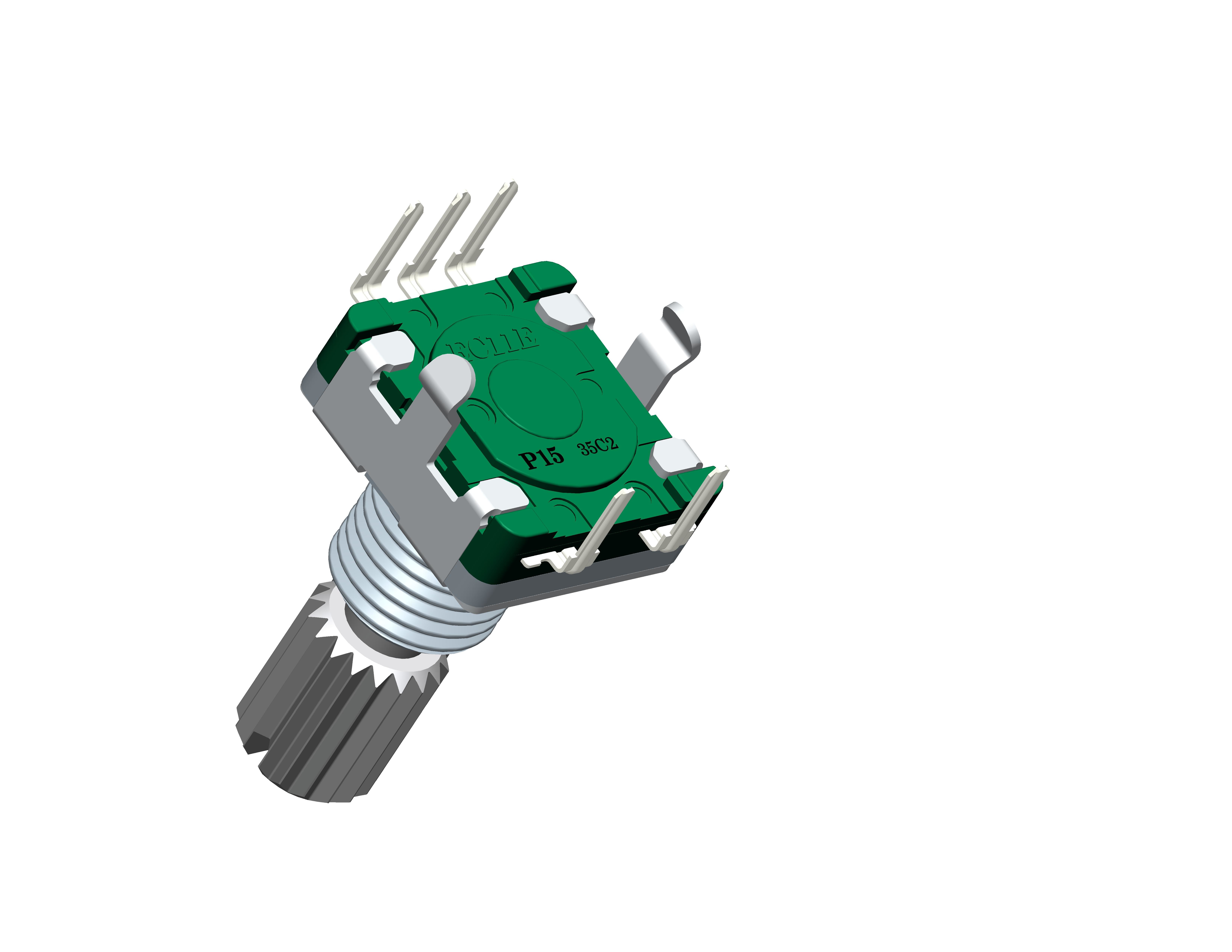 Vertical Digital Incremental Rotary Encoder With Push Switch 0.5mm Travel