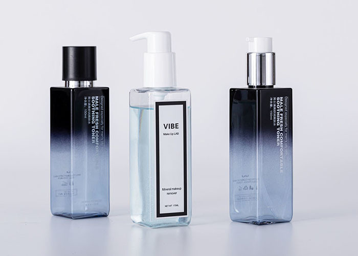 Matte 180ml Square Plastic Lotion Bottle For Cosmetic Packaging