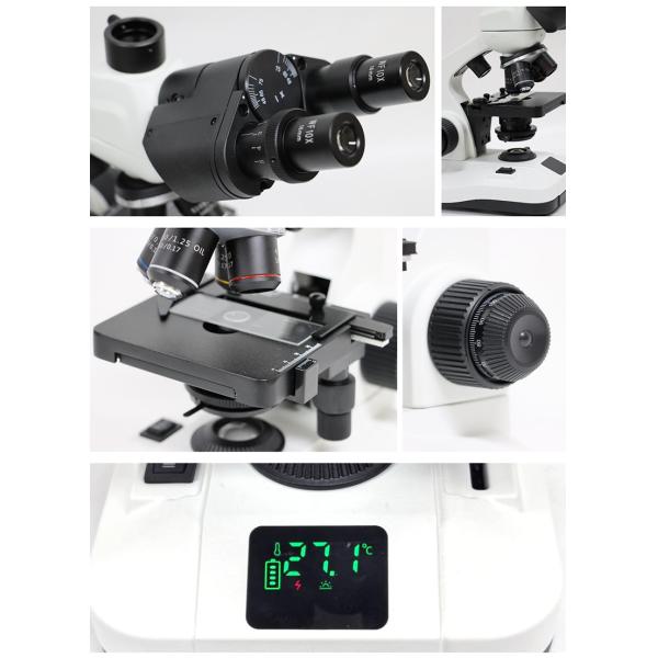 OPTO-EDU A11.5110 Student Microscope with Dual LED Light Source Digital Screen and Full Metal Body for Educational Use