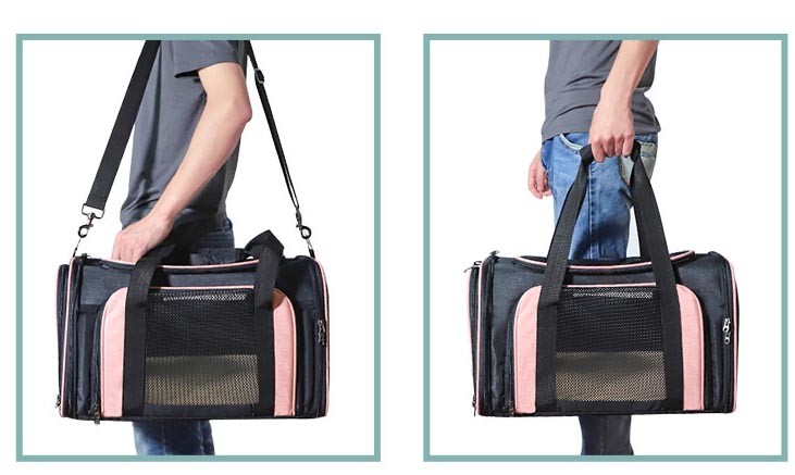 Expandable Airline Approved Cat Bag Pet Cages Carrier For Travel
