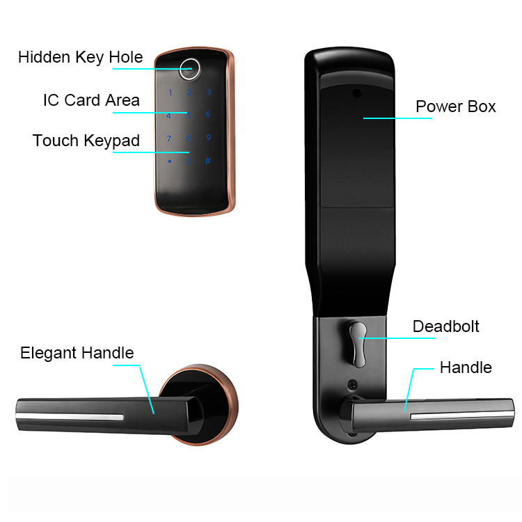 Easloc Electronic Smart Door Locks 6V WiFi App Code Lock