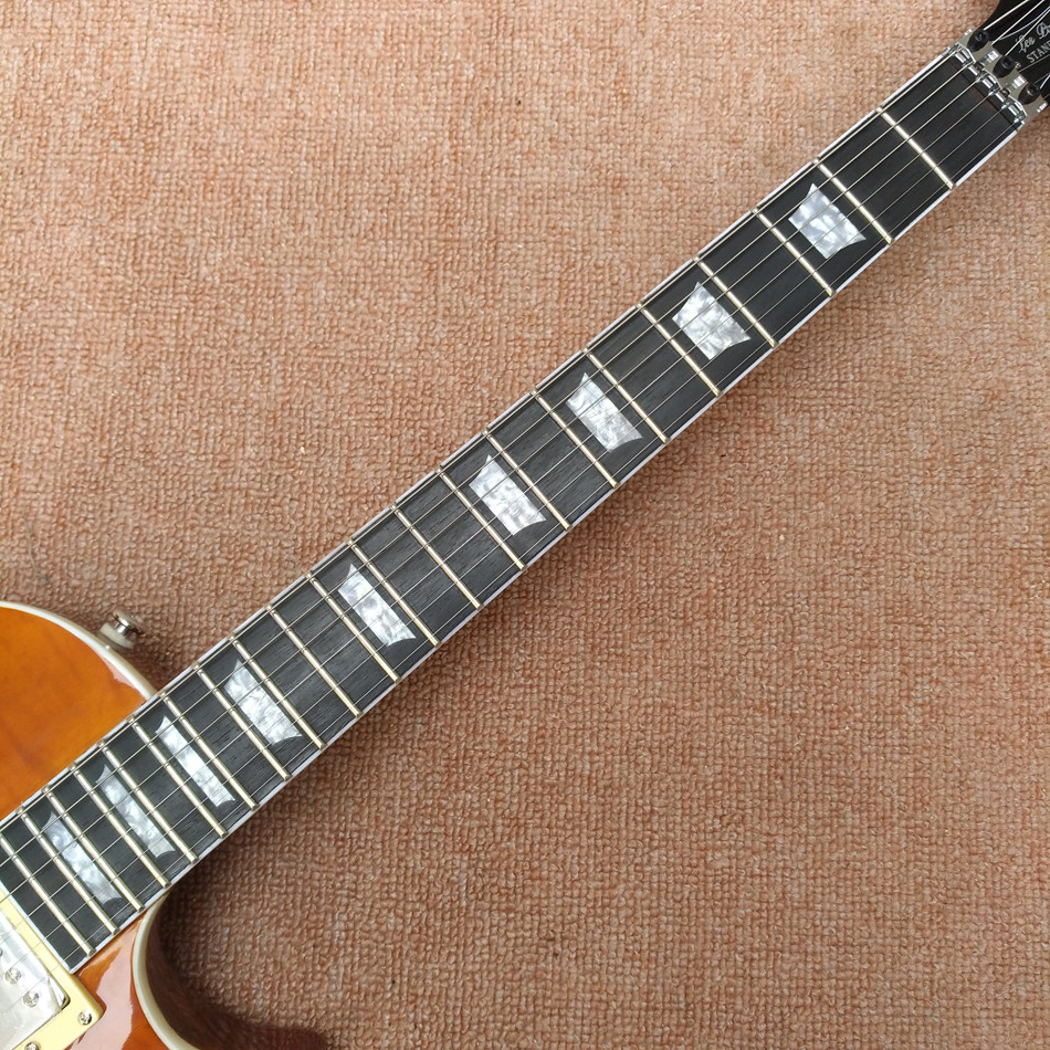New high quality Standard LP 1959 R9 electric guitar, Quilte Maple top tremolo bridge Rosewood Electric guitar, free shi
