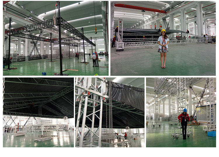 Glass Plywood Acrylic Led Dance Stage Frame Truss Structure