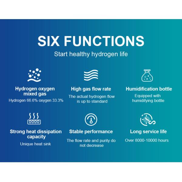 Russian Operation Interface ISO Certificate 3000 Ml Hydrogen Inhaler Machine For Stroke Patients