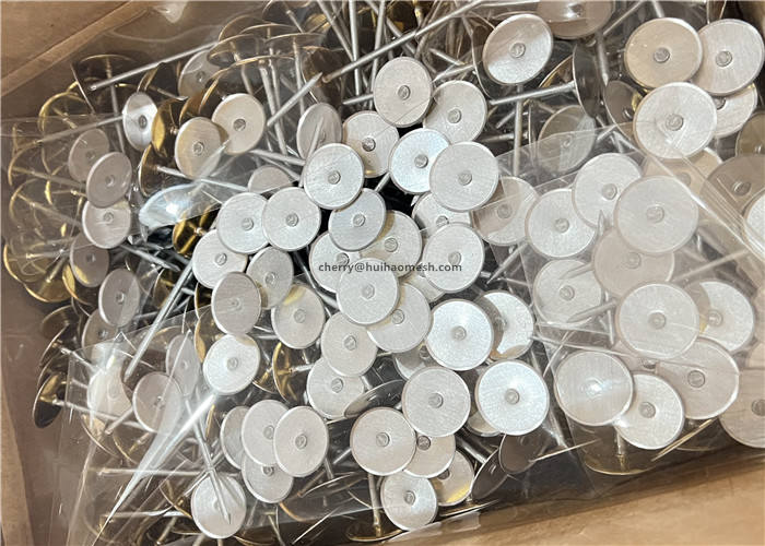 Galvanized Steel Cup Head Welded Pins Designed To Weld Through And Secure Wraps Insulation To HVAC Ducts