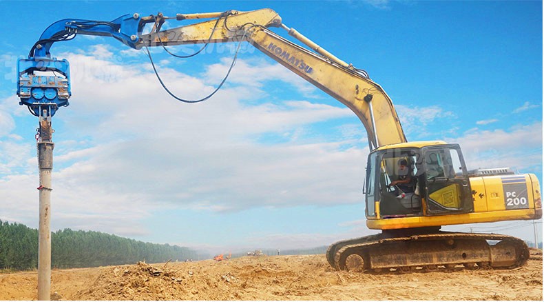 Pile Driver Attachments 2800rmp Excavator Vibro Hammer