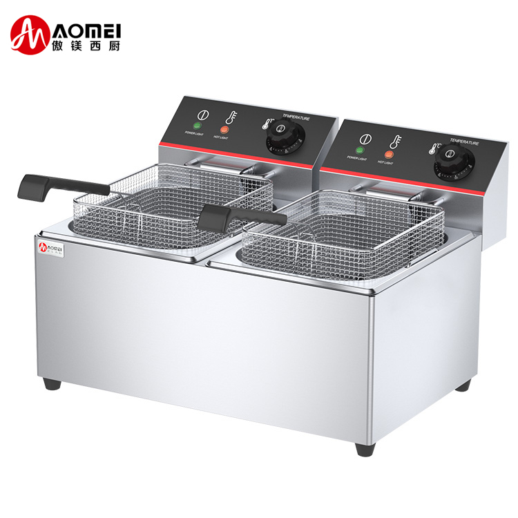 Professional Electric Deep Fryer 1 Tank 1 Basket 220V/110V Voltage for Commercial