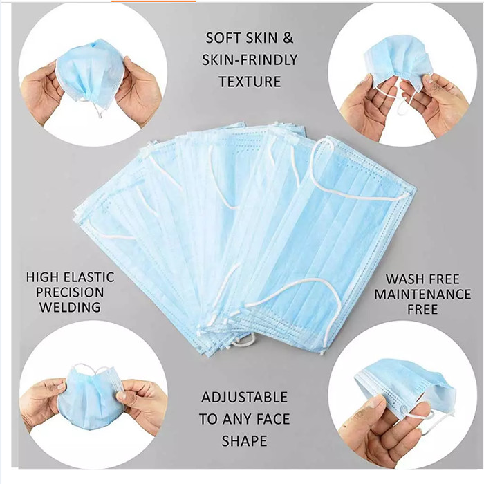 CE Highly Fit Blue BFE95 Disposable Earloop Face Mask Breathable