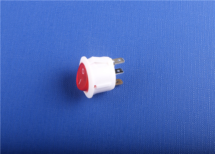 6V-380V Double Pole Momentary Rocker Switch Round Shaped For Hair Dryer