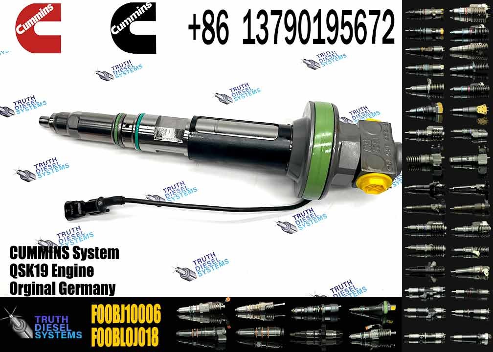 Common Rail Diesel Fuel Injector F00BJ10006 For Cummins QSK19 QSK38 QSK60