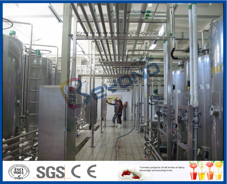 Full Auto UHT Milk Processing Line , Dairy Milk Processing Plant Milk Production Equipment