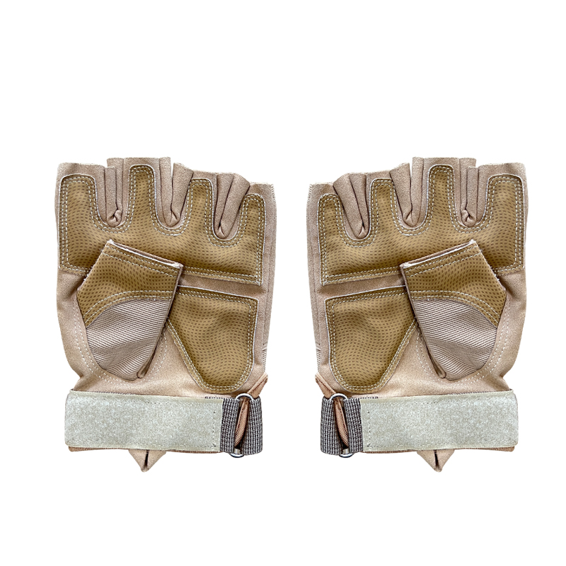 Maximum Care and Protection Half Finger Hard-Knuckle Anti-Slip Microfiber Leather Gloves