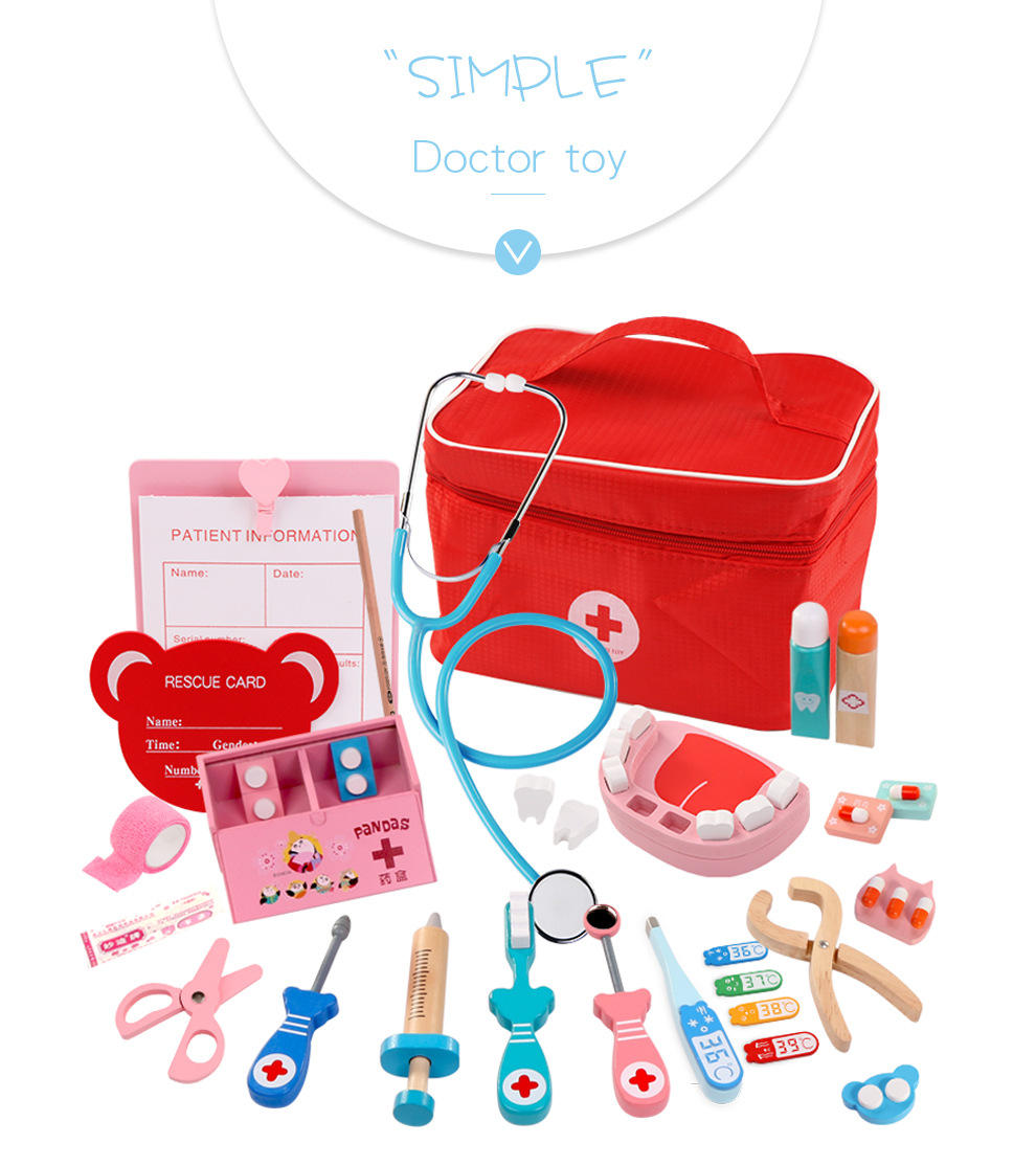 Doctor 17cm Wooden Miniature Kitchen Set Pretend Play