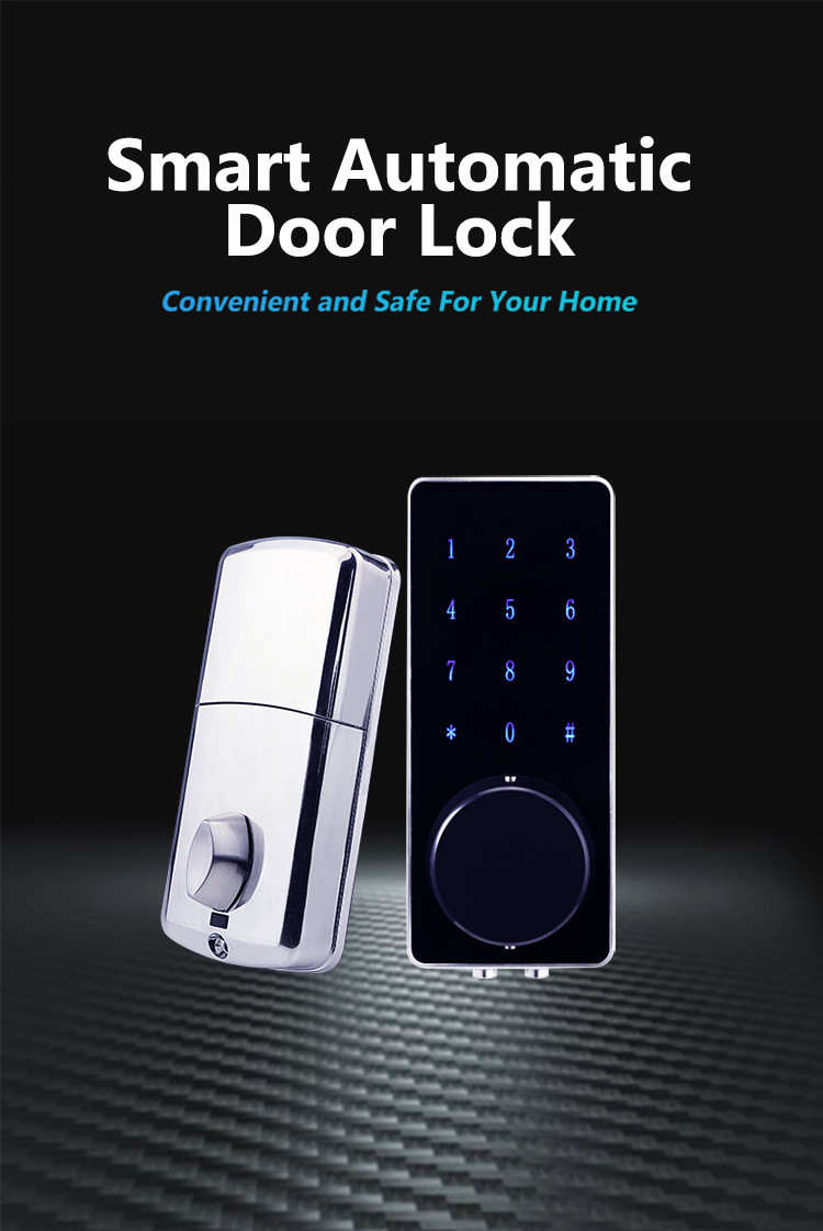 Wifi Control Automatic Deadbolt Smart Password Door Lock Low Power Consumotion