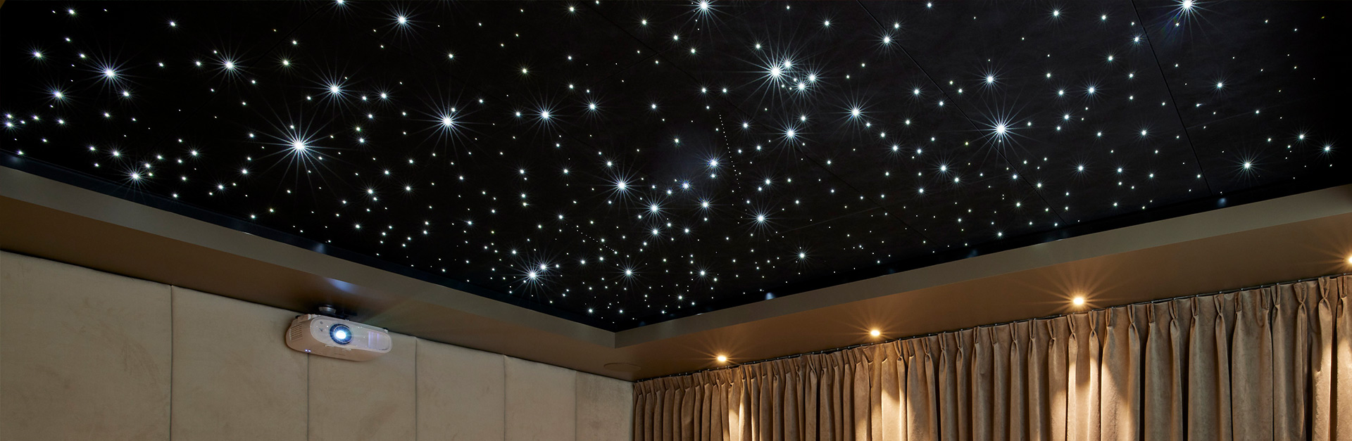 Immersive Starry Sky Ceiling LED Fiber Optic Star Ceiling Panels With RGB And White Colors