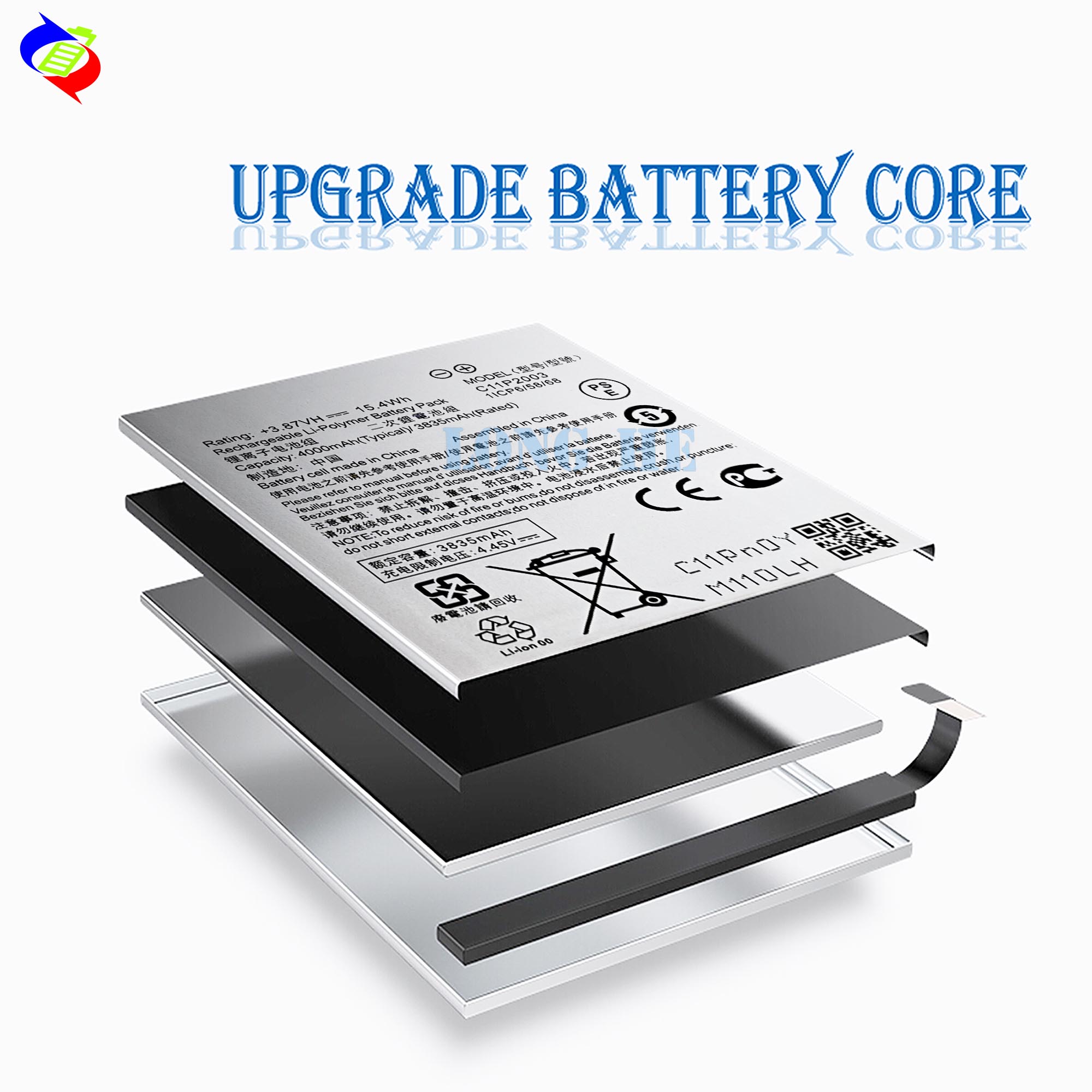White Battery C11P2003 for Asus Zenfone 8 ZF8 Mini 5G ZS590KS I006D Capacity 4000mAh