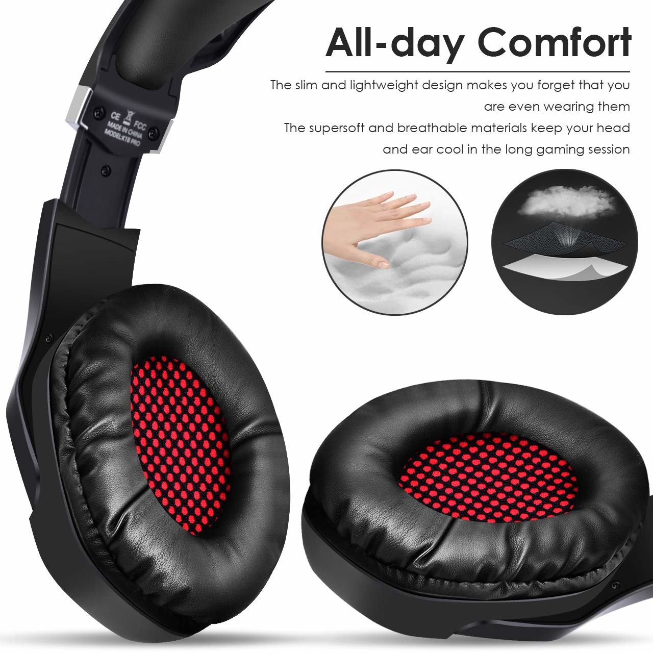 20000Hz 117dB Noise Cancelling Over Ear Headphones With Mic