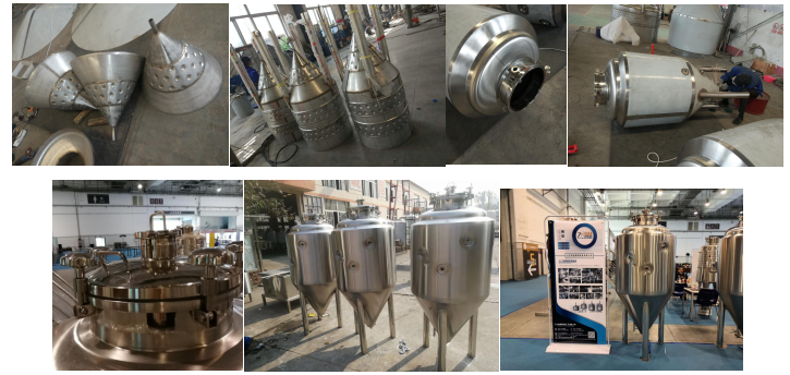 SUS 304 conical Fermenter 300L beer fermentation tanks With Cooling Jacket